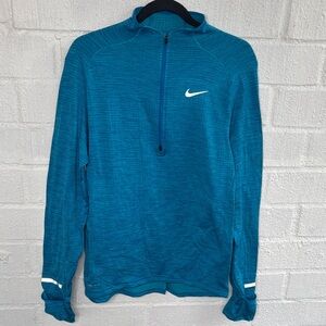 Nike Therma-Fit Repel Element Mens 1/4 Zip Running Teal Half-Zip Pullover sz M